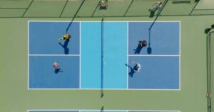 terrain pickleball vu d'en haut