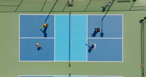terrain pickleball vu d'en haut
