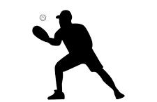 silhouette joueur pickleball